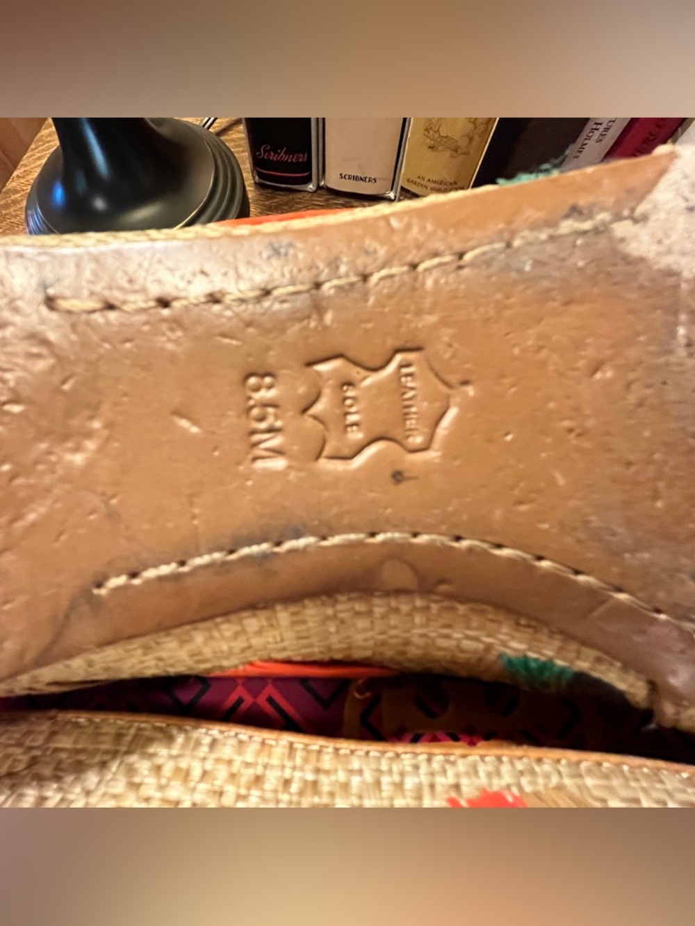 Tory Burch Raffia and Leather Geraldine Flats - Size 8.5 - Picture 4 of 9